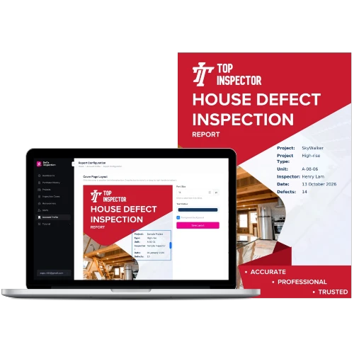 custom defect report cover page